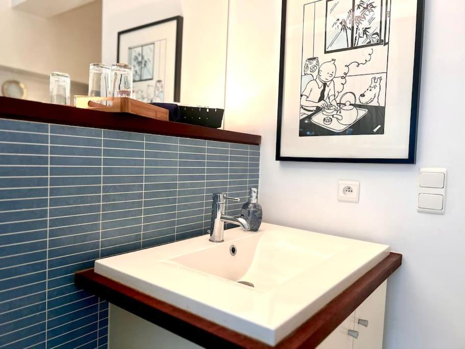 Down Town Spacious Duplex With Private Parking & Game Room Bryssel Exteriör bild